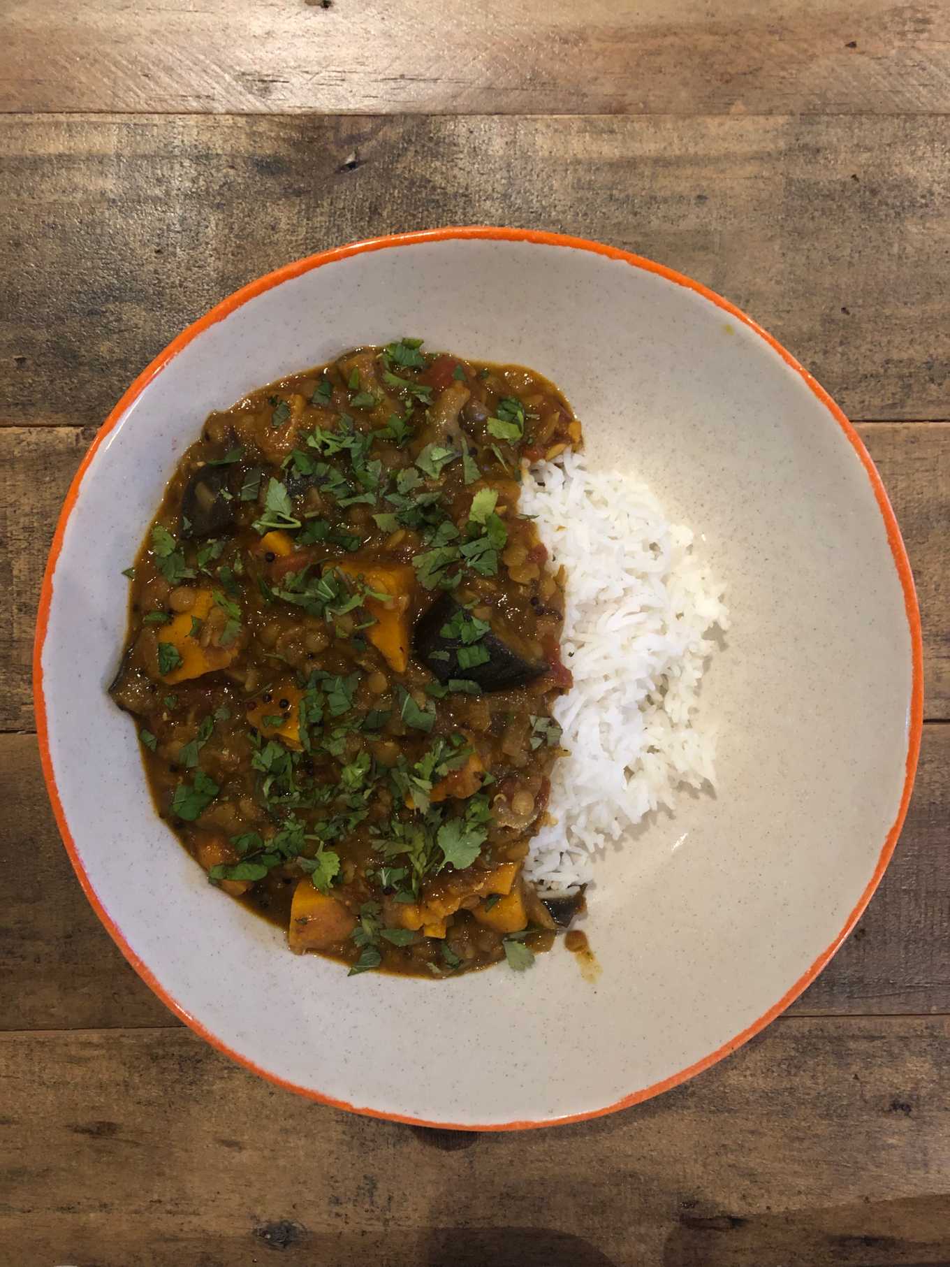 Vegan Aubergine and Sweet Potato Daal